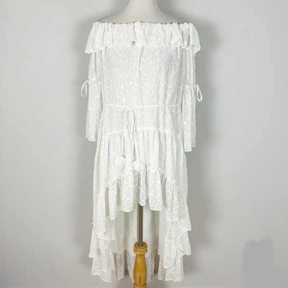 Misa Los Angeles White High Low Dress - Picture 2 of 6